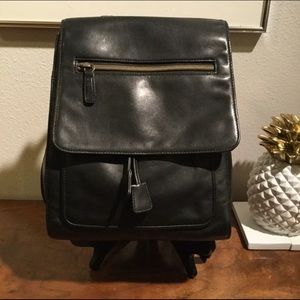 Fossil vintage black leather backpack